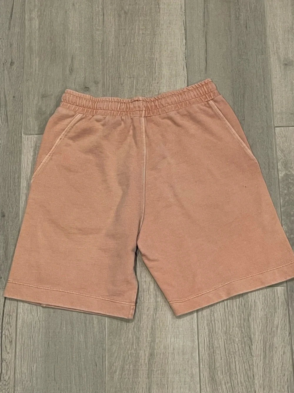 ZARA Kids Cotton washed effect Sweat Shorts Size 8 (128 cm) Peach Pink Casual